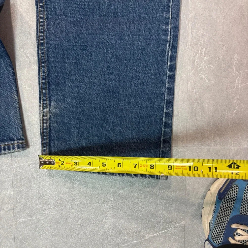 Levis 505 Regular Fit Straight Leg Jeans Mens 36x30 Medium Wash Blue Denim